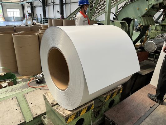 AZ150 / AZM150 PPGL RAL9003 Lembar Baja Galvalume yang Dicat Sebelumnya Dalam Gulungan