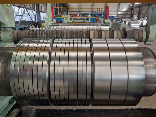 Galvanized Z180 Zero spangle GI strips cutting steel coils, packing terpisah