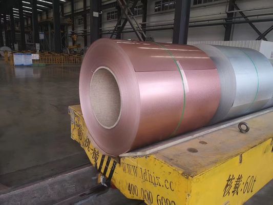Rose Golden AFP 55% ALU-ZINC Galvalume Steel Roll 0.6mm AZ60 Spangle biasa