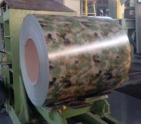 PVC Film Reguler Modify Polyester Prepainted Steel Coils Pola yang Disesuaikan PPGL