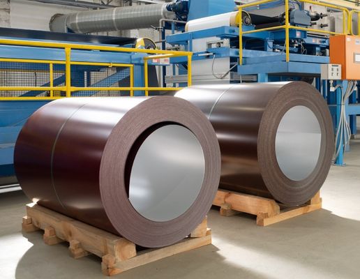 RAL8015 Beckers PPGI Coated Coil RMP SMP DX51D Untuk Panel Tembok Logam