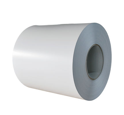 Traffic White 0.75mm 1250mm Z220 PPGI Pre Painted Color Coating Coils DX51D Untuk Panel Tembok Atap Profil