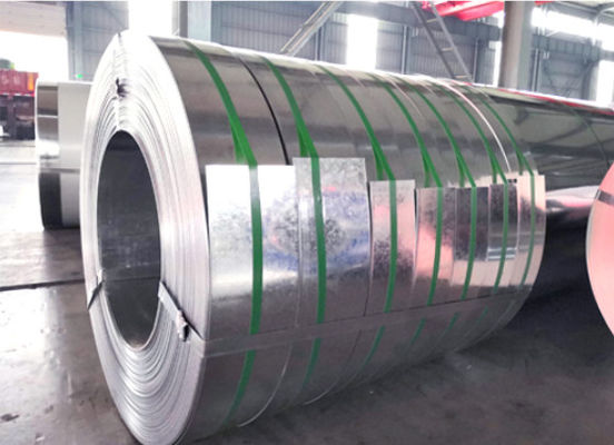Pipa Galvanis Menggunakan 0,50*182mm Galvanis Strip Steel Gi Tape Gp Slit Coil
