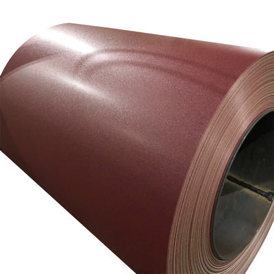 1.2mm merah anggur PPGI Prefinished Textured Matt Prepainted Galvanized Color-coated Steel HDP Valspar untuk cladding