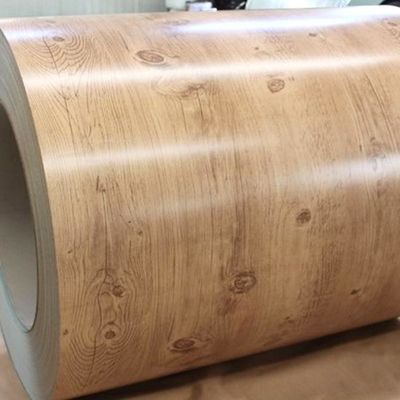 Kayu Biji PPGI Steel Printech Warna dilapisi Koil 1mm Marmer Benih Permukaan