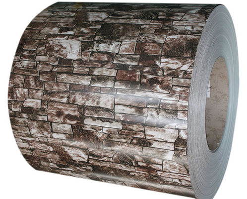 ASTM A755 Brick Marble Pattern Prepainted Galvanized Steel with Wood Grain untuk industri, atap, bahan bangunan