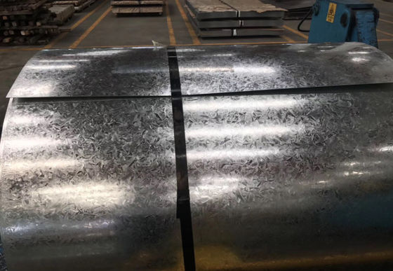 Big Spangle Galvanized Steel Coil Roll 1200mm Untuk C Beam Keel Frame