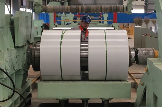 RAL9003 Putih Galvalume Steel Strip Slit Coil Cat Polyester Modifikasi Biasa