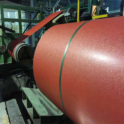 Pre-Paint Matt Color Coated Textured Steel Coils Z220 Galvanized Base Metal 20 tahun garansi Beckers Polyester