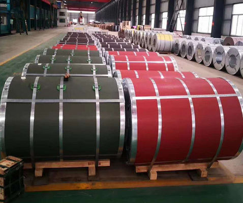 Cat dilapisi Matt tekstur Steel Coils AZ150 Pre-dicat Galvalume Steel Base Metal 20 tahun garansi Beckers Polyester