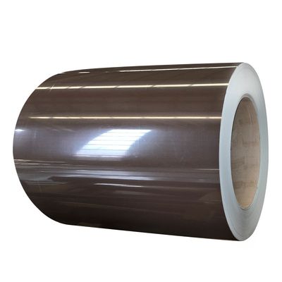 HDP Valspar Disesuaikan Brown 0.50-1.0mm Z275 PPGI Pre Painted Color Coating Steel Coils DX51D Untuk Panel Atap