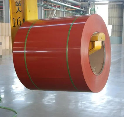 Warna Merah Z225 0,75*1220 PPGI Pre Paint Steel Coils HDP S320GD Standar Eropa EN10169