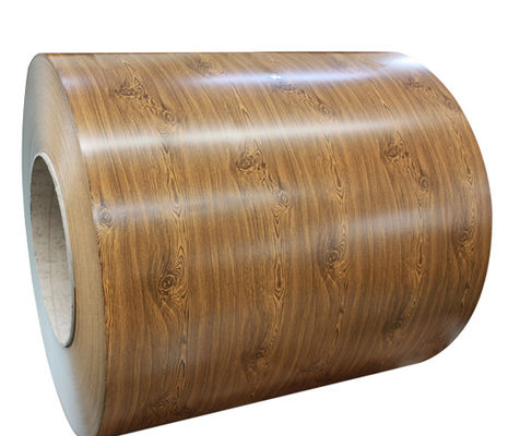 1.2mm PVDF Wood Grain Aluminium Coil 3003H24 Printech Color Coil Jaminan 50 Tahun Printech Color Coated Coil