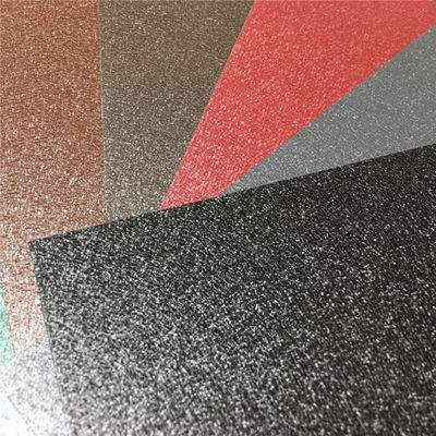 Film plastik 26 Gauge 3D Kerutan Tekstur Cover Anti-Goresan Permukaan Matte Matt Prepainted Steel Coil 0.12 mm-1.5 mm