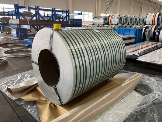Z275 Anti-Finger Dx51d Zinc Coated Hot Dip Strip Coil/Galvalume Steel Coils Paket laut standar