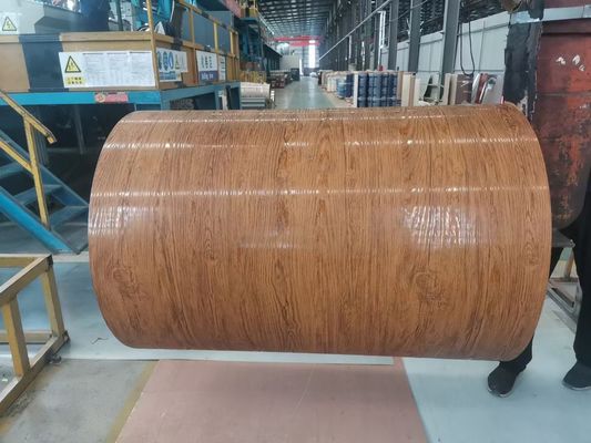 Aluminium Coil PVDF Wall Roof Sheet 3003H24 H26 Printech Warna Coil Kayu Biji 50 Tahun Jaminan Warna Lapisan Coil