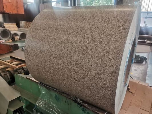 PVDF Marble Grain Steel Coils PPGI PPGL Pre-Painted Galvalume Steel Coil AZ150 Wall Cladding Penggunaan 30 Tahun Garansi