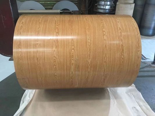 Wood Grain Steel Coils Pre-Painted Galvalume Steel Coil Z100 Wall Cladding Interior Decoration PE 15 Tahun Garansi