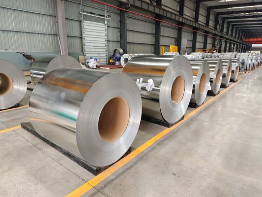 Pelat Baja Lapis T4 2.8/2.8 Koil Tinta Elektrolisit Kekuatan Tinggi Untuk Produk Kaleng Tinta Aerosol